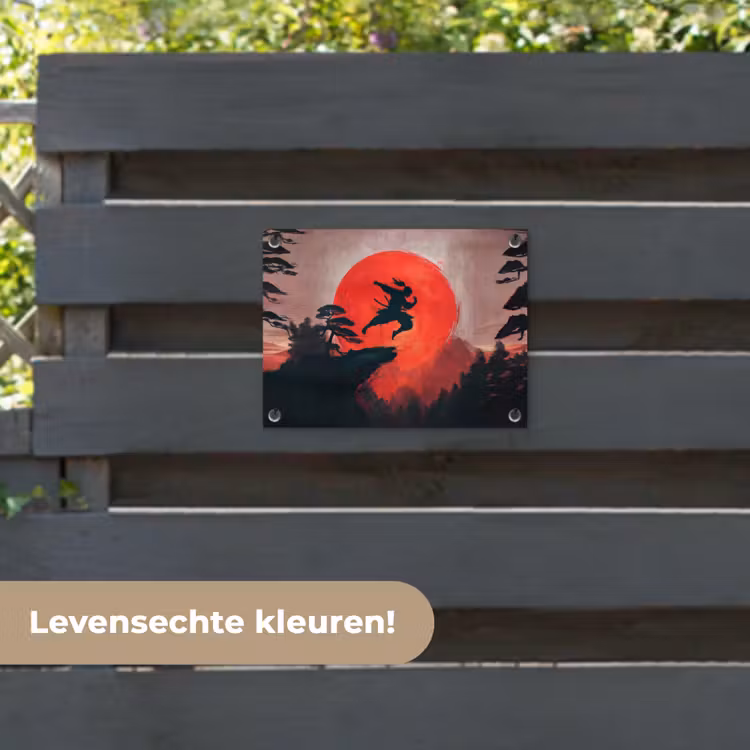 Tuinposter - Zon - Krijger - Bomen - Bergen — 6