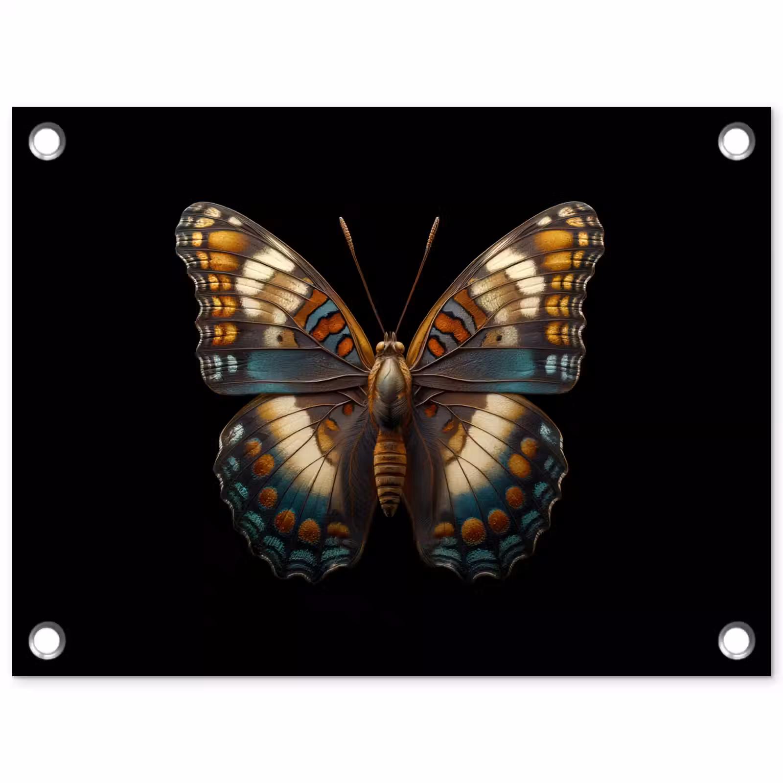 Tuinposter - Vlinder - Kleurrijk - mozaïekachtig — 1