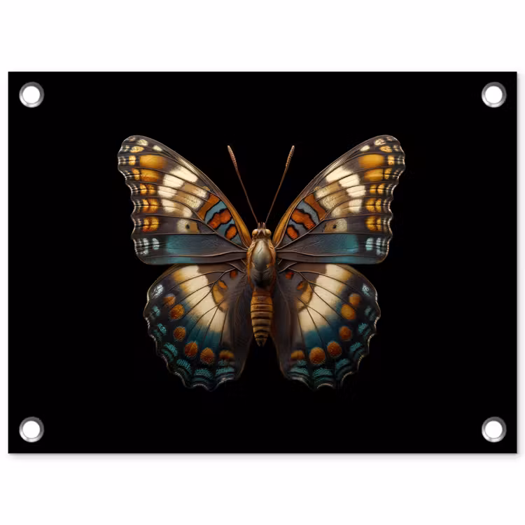 Tuinposter - Vlinder - Kleurrijk - mozaïekachtig — 1