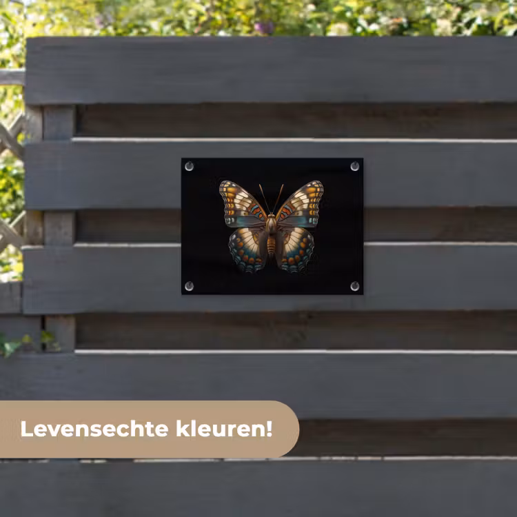 Tuinposter - Vlinder - Kleurrijk - mozaïekachtig — 6