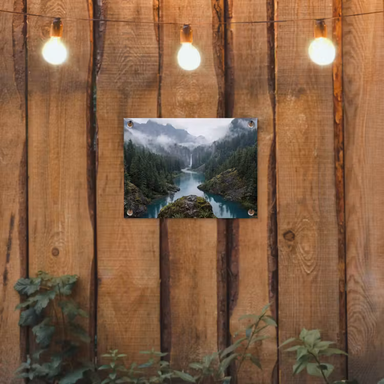 Tuinposter - Waterval - Bomen - Bergen — 3