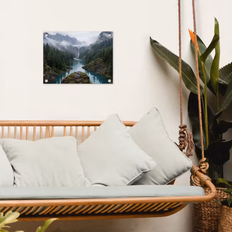 Tuinposter - Waterval - Bomen - Bergen — 4