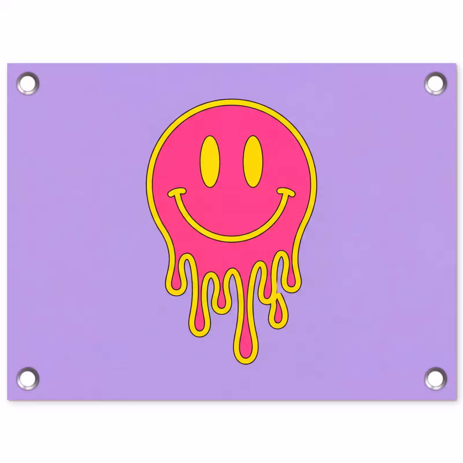 Tuinposter - Smiley - Drip - Neon — 1