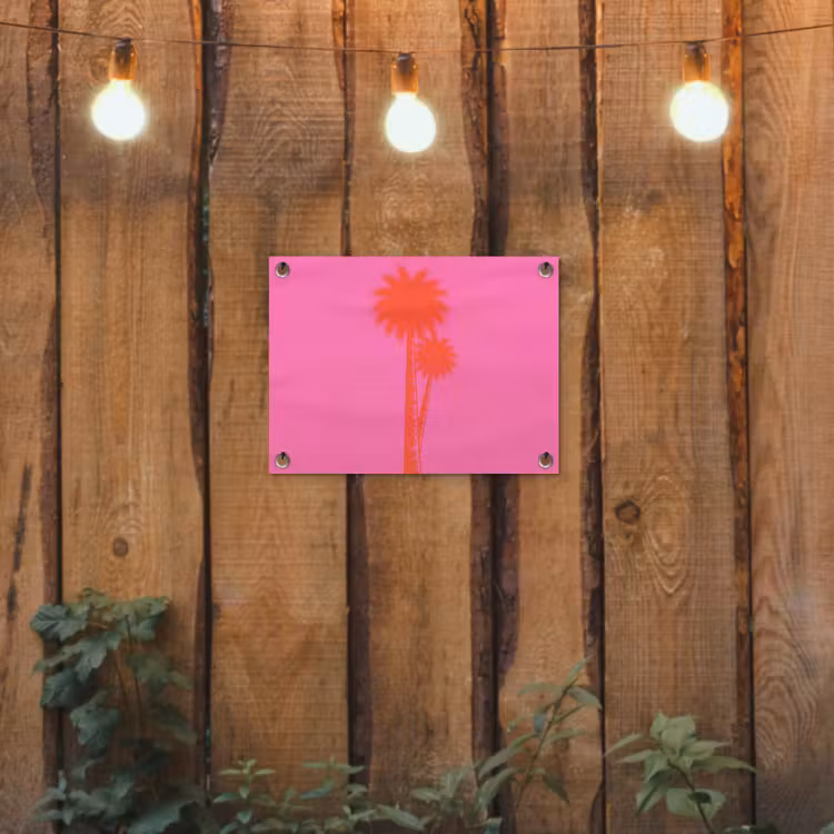 Tuinposter - Palmbomen - Modern - Roze — 3