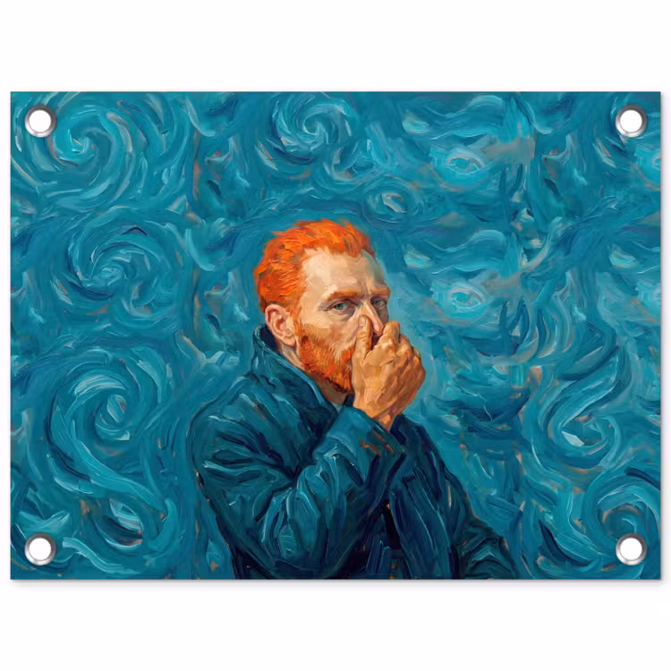 Tuinposter - Portret - Klassiek - Blauw — 1