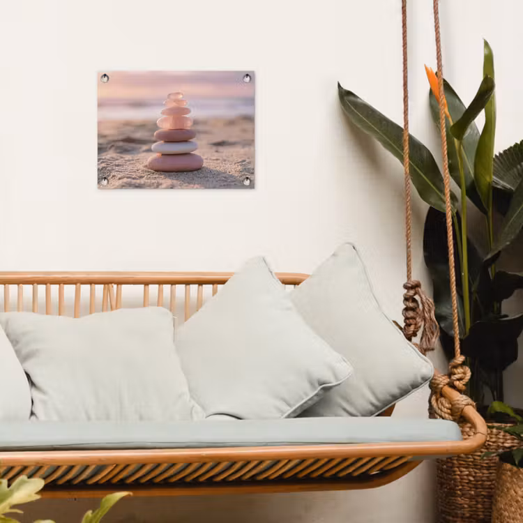 Tuinposter - Stenen - Zand - Roze — 4