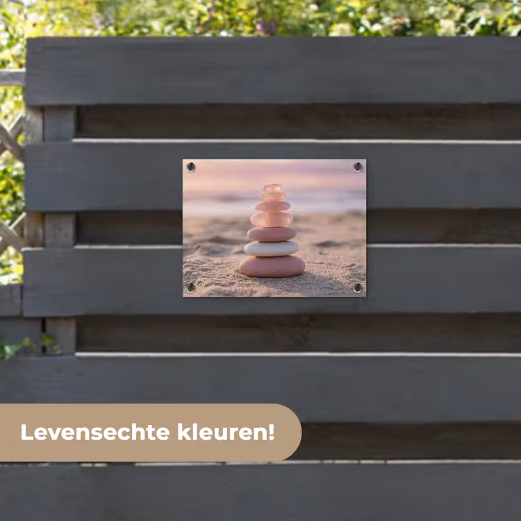 Tuinposter - Stenen - Zand - Roze — 6