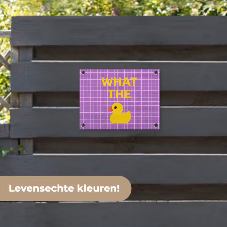 Tuinposter - Tekst - Eend - Paars — 6