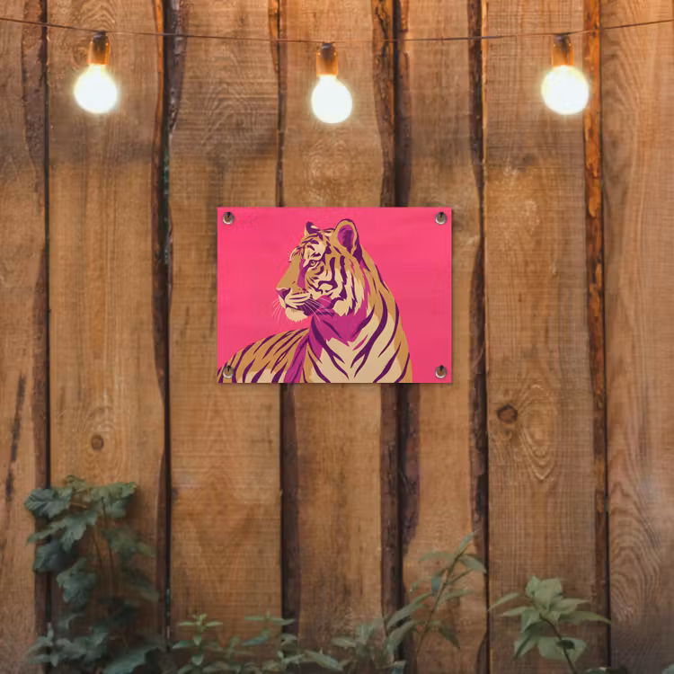 Tuinposter - Tijger - Modern - Neon — 3