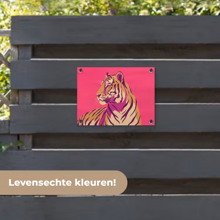 Tuinposter - Tijger - Modern - Neon — 6