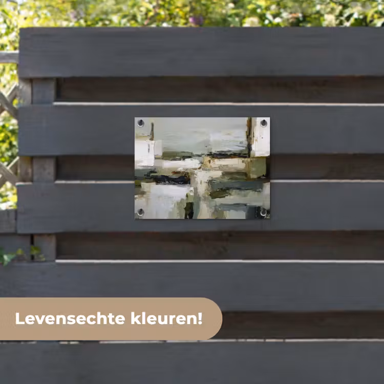 Tuinposter - Penseelstreken - Groen - Abstract - Japandi — 6