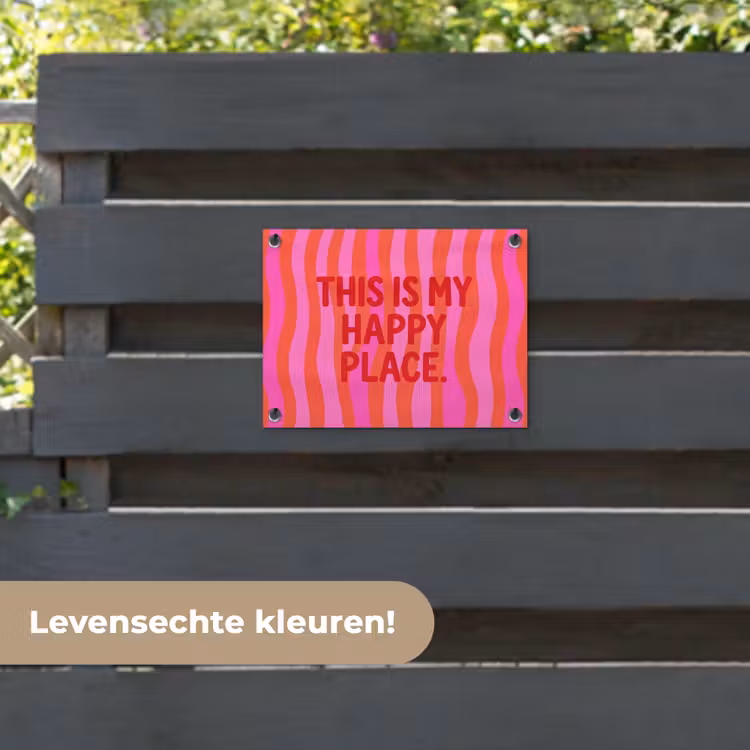Tuinposter - Tekst - Modern - Kleurrijk — 6