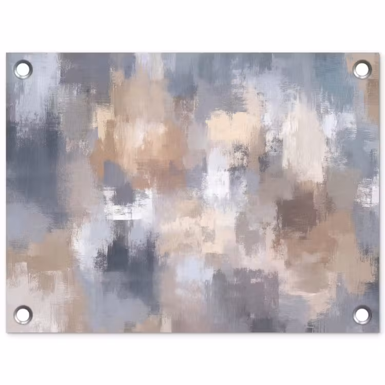 Tuinposter - Penseelstreken - Schilderij - Beige — 1