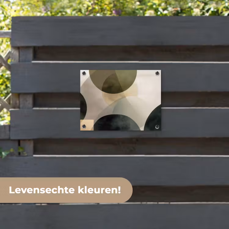 Tuinposter - Vlakken - Abstract - Beige - Cirkels — 6