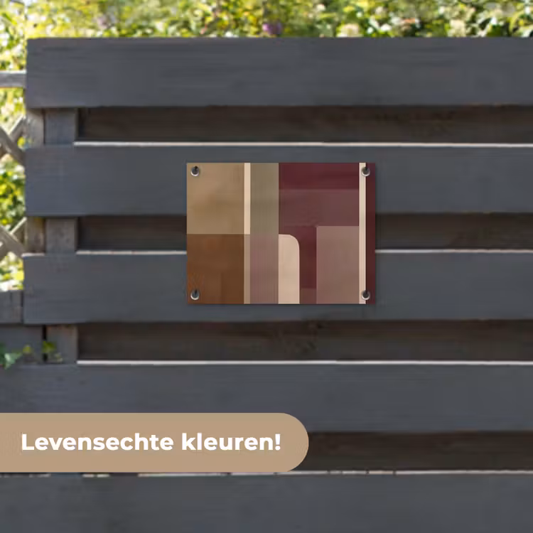 Tuinposter - Vlakken - Abstract - Bordeaux - Lijnen — 6