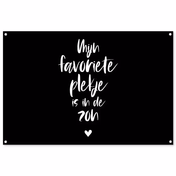Tuinposter - Mijn favoriete plekje is in de zon - Zomer - Tekst - Quotes