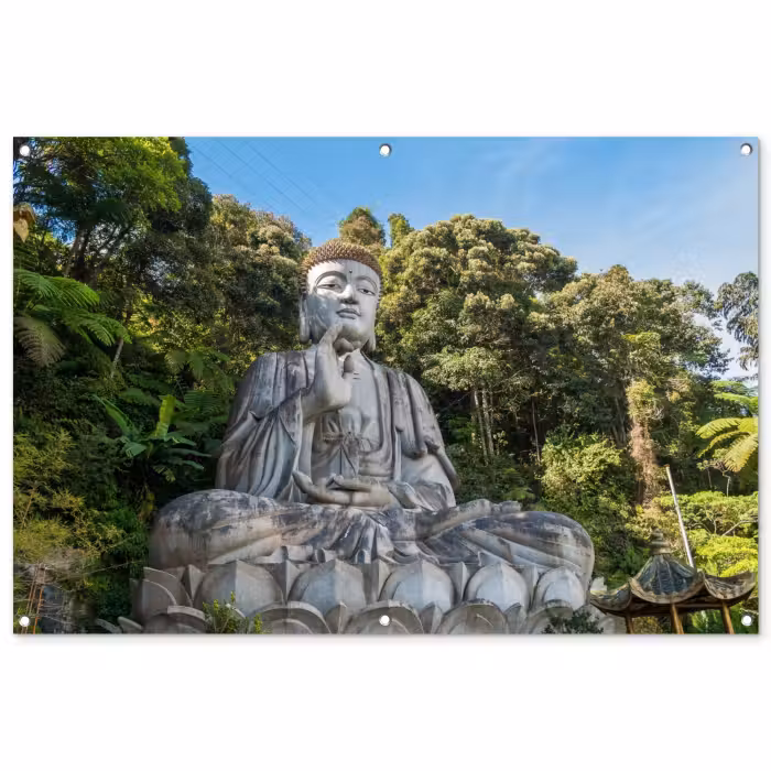 Tuinposter - Boeddha beelden - Jungle - Buddha - Spiritualiteit - Mediteren