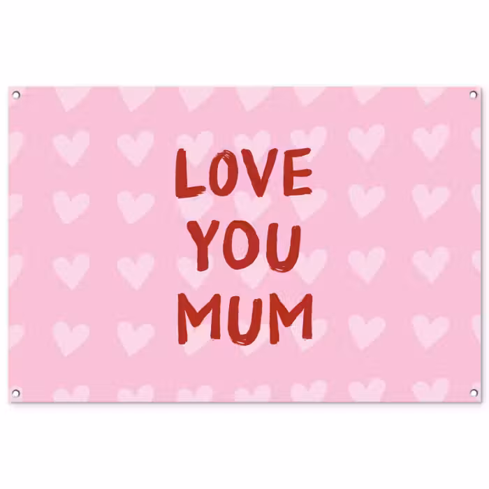 Tuinposter - Love - Quote - Moeder - Rood