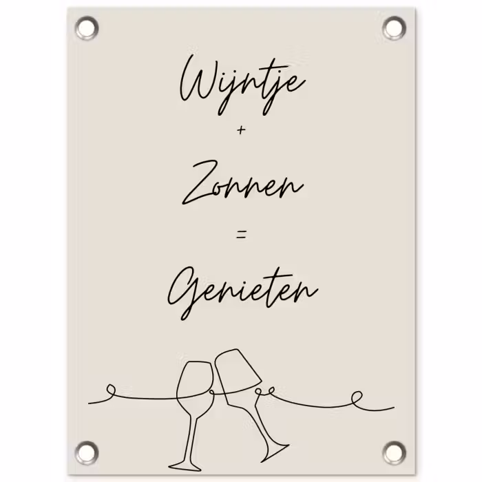 Tuinposter - Wijn en Zonnen