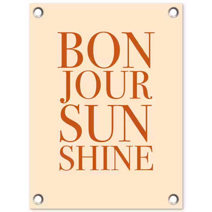 Tuinposter - Oranje - Quote - Sun
