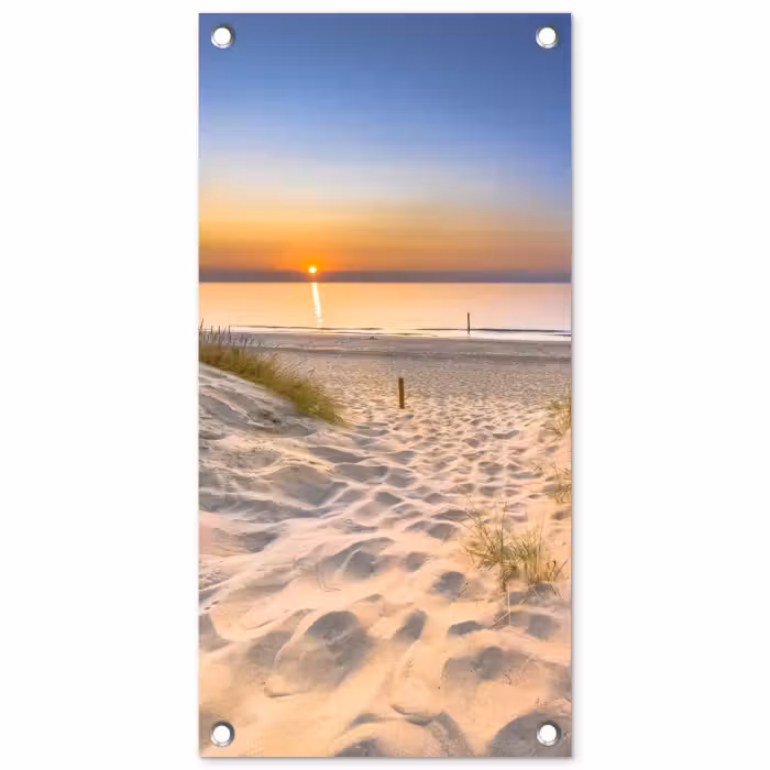 Tuinposter - Zonsondergang aan Zee