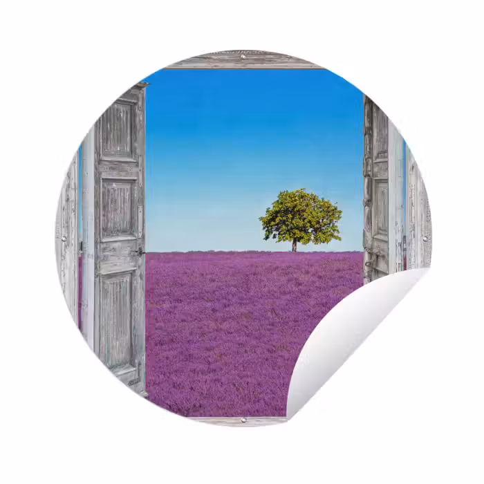 Tuinposter - Bloemen - Lavendel - Doorkijk
