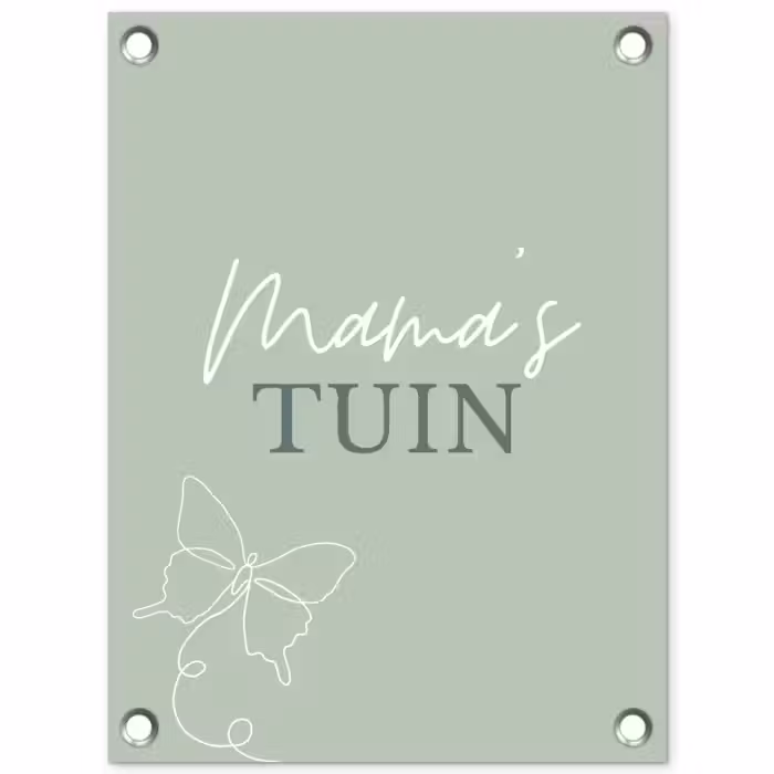 Tuinposter - Mama's Tuin met Vlinder