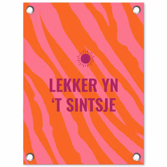 Tuinposter - Quote - Zomer - Roze